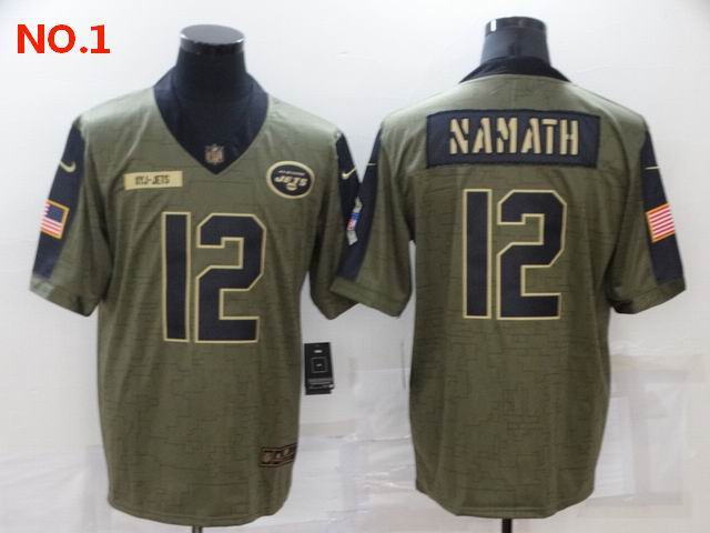 Men's New York Jets #12 Joe Namath Jersey NO.1;